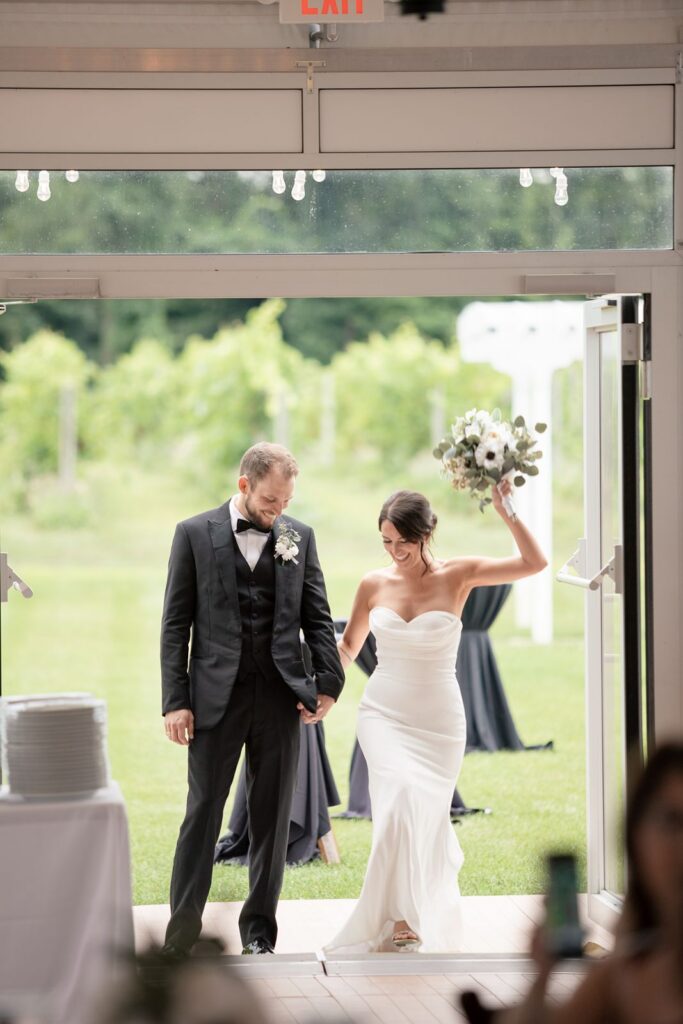 bride and groom grand entrance tabor hill weddings reception